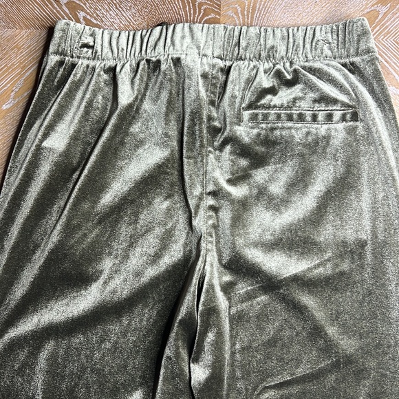GAP Green Velvet Lounge Drawstring Pants S - Picture 9 of 9